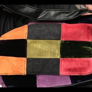 Multi-Colored Suede Purse